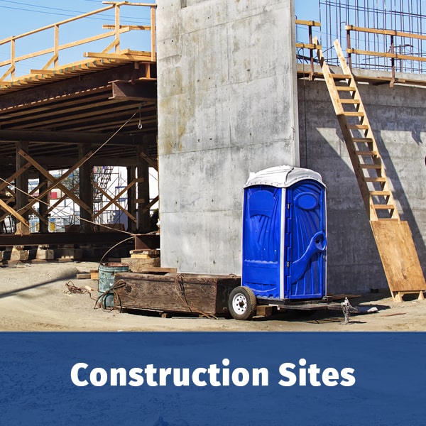 porta potty at a construction site in Edie PA